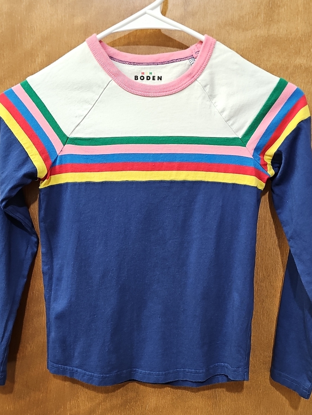 Mini Boden Striped Color Block shirt